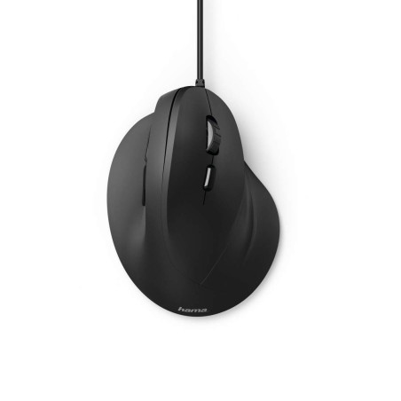 Hama EMW-500 Souris Verticale Ergonomique Filaire - USB A, Capteur 1800 dpi, Droitier/e - Noire