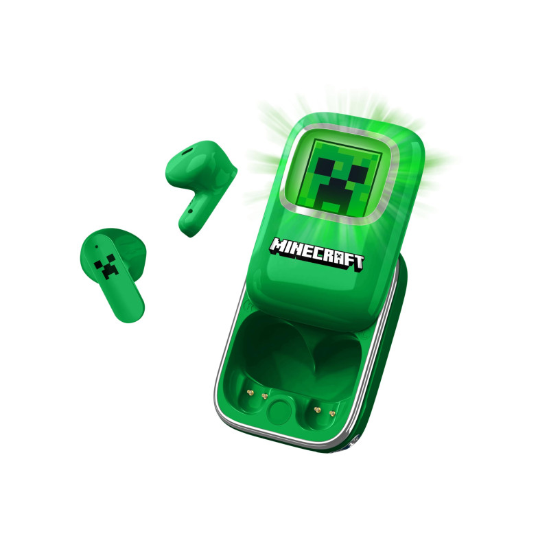 OTL Technologies Minecraft Slide TWS Ecouteurs avec boitier de Recharge