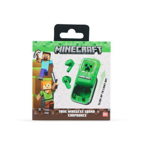 OTL Technologies Minecraft Slide TWS Ecouteurs avec boitier de Recharge