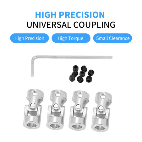 4 pièces Accouplement D'arbre Joint Universel, D'accouplement D'arbre Métal Connecteur Moteur Joint Universel Pour Connecter Des