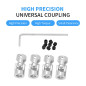 4 pièces Accouplement D'arbre Joint Universel, D'accouplement D'arbre Métal Connecteur Moteur Joint Universel Pour Connecter Des