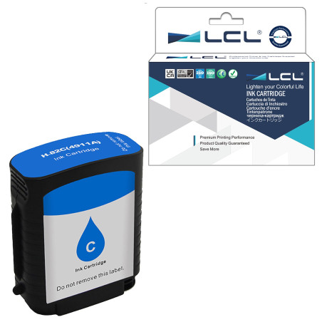 LCL Cartouche d'encre Compatible 82 C4911A (1 Cyan) Remplacement pour HP DesignJet Printers: 510/Designjet 500/500ps/500Plus/ 80