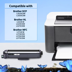 LOSMANN 1x Cyan Toner Compatible pour Brother TN-247 TN-243 pour Brother MFC-L3770CDW MFC-L3750CDW HL-L3230CDW HL-L3210CW MFC-L3