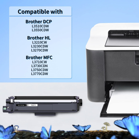 LOSMANN 1x Cyan Toner Compatible pour Brother TN-247 TN-243 pour Brother MFC-L3770CDW MFC-L3750CDW HL-L3230CDW HL-L3210CW MFC-L3
