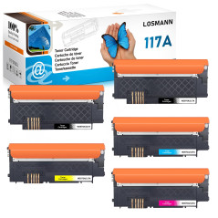LOSMANN 117A Cartouche de Toner Compatible pour HP 117A avec puce pour HP Color Laser 150a 179fwg 178nwg 179fnw 178nw 150nw 178