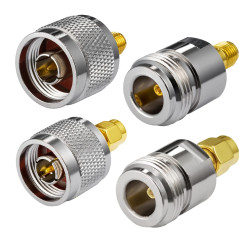 Vecys RP SMA vers N Type Adaptateur RP SMA Adaptateur d'antenne WiFi 4 Kit pour WLAN Extérieur Antenne RPSMA WLAN 4G Routeur WiF