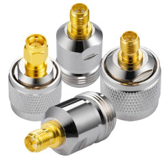 Vecys RP SMA vers N Type Adaptateur RP SMA Adaptateur d'antenne WiFi 4 Kit pour WLAN Extérieur Antenne RPSMA WLAN 4G Routeur WiF
