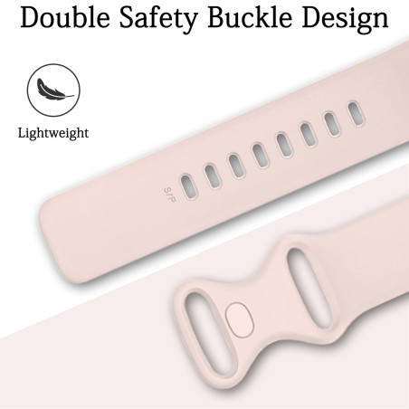 Wownadu Bracelets Compatible pour Fitbit Charge 5 / Charge 6 Bracelet de Rechange Band Rose pour Femme Homme Silicone Sport Stra