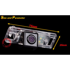 Kalakass Caméra de Recul Voiture en Couleur Caméra Imperméable IP67 avec 170° large angle Vision Nocturne pour Sunny Qashqai X-T