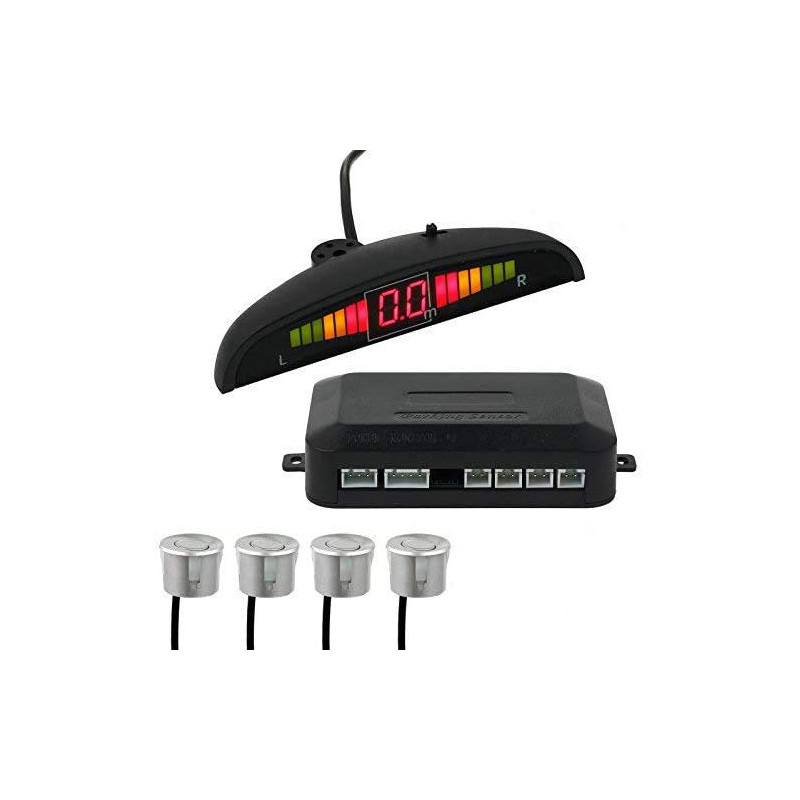 AUTOUTLET Radar de Recul Voiture Auto Capteur de Recul Voiture, Système Parcage avec Buzzer Alarme et 4 Capteurs Affichage LED, AUTOUTLET Radar de Recul Voiture Auto Capteur de Recul Voiture, Système Parcage avec Buzzer Alarme et 4 Capteurs Affichage LED,