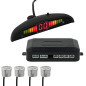 AUTOUTLET Radar de Recul Voiture Auto Capteur de Recul Voiture, Système Parcage avec Buzzer Alarme et 4 Capteurs Affichage LED, AUTOUTLET Radar de Recul Voiture Auto Capteur de Recul Voiture, Système Parcage avec Buzzer Alarme et 4 Capteurs Affichage LED,
