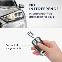 kwmobile Boitier Clef Voiture Compatible avec Audi Smartkey (Keyless Go Uniquement) 3-Bouton - Coque en Silicone de Clef de Voit