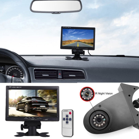 Caméra de Recul Arrière Vue de Voiture avec Vision Nocturne Système d'inversion Étanche + 7 "LCD Moniteur de Voiture pour Citroe