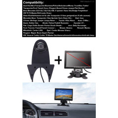 Caméra de Recul Arrière Vue de Voiture avec Vision Nocturne Système d'inversion Étanche + 7 "LCD Moniteur de Voiture pour Citroe