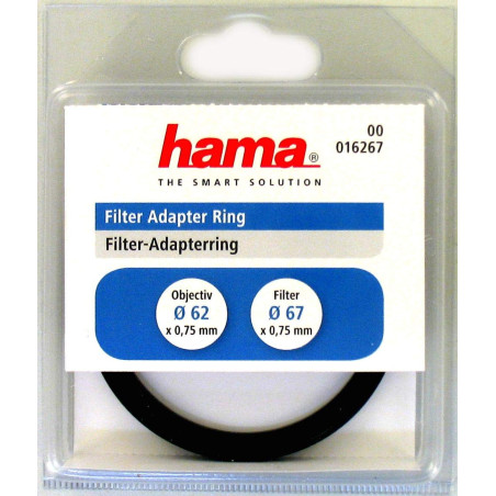 Hama Bague d'adaptation pour monter un filtre de 67mm sur un objectif de 62mm