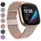 Amzpas Bracelet de remplacement en acier inoxydable pour montre connectée compatible avec Fitbit Versa 3 / Fitbit Sense Amzpas Bracelet de remplacement en acier inoxydable pour montre connectée compatible avec Fitbit Versa 3 / Fitbit Sense
