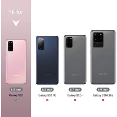 ULAK Coque Galaxy S20 Paillettes, Transparente Étui Housse Souple Bumper TPU Protection Antichoc Anti-Rayures Coque pour Samsung