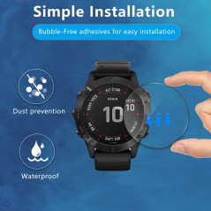4 Pièces Verre Trempé Compatible Garmin Fenix 6X Pro/Sapphire Editions/Solar Edition 51mm / Huawei Watch GT 2 Pro 46mm, 9H Duret