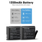 WOLFANG Chargeur Double avec 2 Batteries 1350mAh, Station de Chargement USB-C pour Caméras Action GA100, GA120, GA200, GA300, S WOLFANG Chargeur Double avec 2 Batteries 1350mAh, Station de Chargement USB-C pour Caméras Action GA100, GA120, GA200, GA300, S
