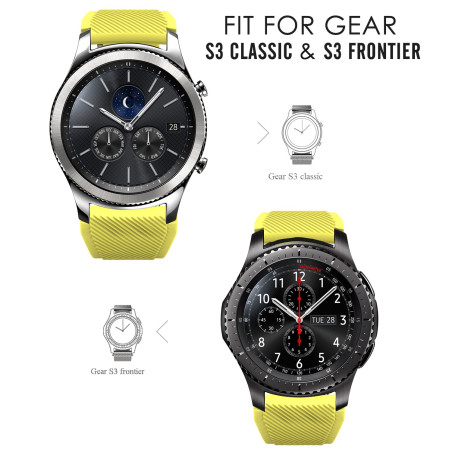 MoKo Bracelet Sport Compatible avec Samsung Galaxy Watch 3 45mm/Galaxy Watch 46mm/Gear S3 Frontier/Classic, 22mm Bracelet de Rem
