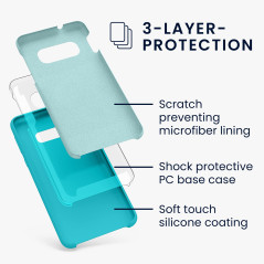 kwmobile Housse Compatible avec Samsung Galaxy S10e Coque - Housse de téléphone Protection Souple en TPU Silicone - Cool Glacier