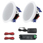 Herdio 5,25 Pouces Haut-parleurs de Plafond de Salle de Bains Blanc,Compatible avec Bluetooth(8 Ohms,300 Watts) Herdio 5,25 Pouces Haut-parleurs de Plafond de Salle de Bains Blanc,Compatible avec Bluetooth(8 Ohms,300 Watts)