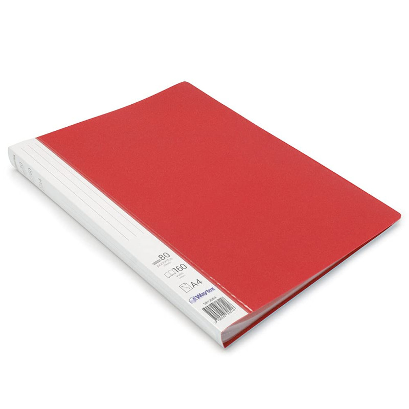 Waytex 931336R Protège Documents A4 160 vues Premium en Polypropylène Opaque Identifiable - 80 Pochettes transparentes - Rouge Waytex 931336R Protège Documents A4 160 vues Premium en Polypropylène Opaque Identifiable - 80 Pochettes transparentes - Rouge