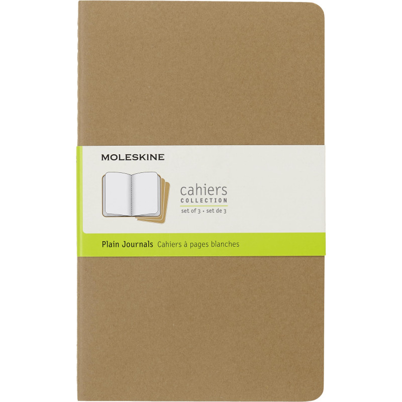 Moleskine - Cahier Journal - Ensemble De 3 Carnets Avec Pages À Pages Blanches - Couverture En Carton Et Piqûres De Coton Appar Moleskine - Cahier Journal - Ensemble De 3 Carnets Avec Pages À Pages Blanches - Couverture En Carton Et Piqûres De Coton Appar