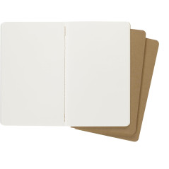 Moleskine - Cahier Journal - Ensemble De 3 Carnets Avec Pages À Pages Blanches - Couverture En Carton Et Piqûres De Coton Appar