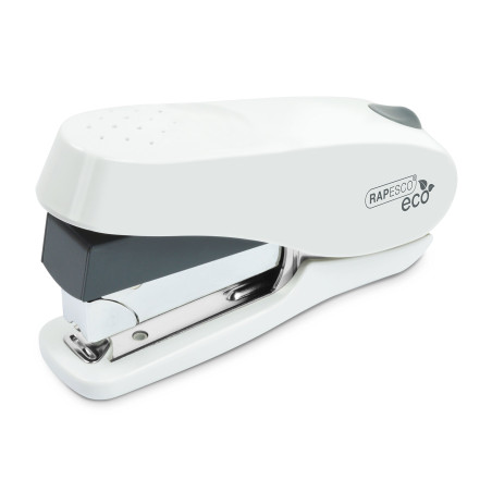 Rapesco 1467 Germ-Savvy Antibactérienne ECO Agrafeuse Luna à Moindre Effort avec 2000 Agrafes, Capacité de 50 Feuilles, Blanc Do