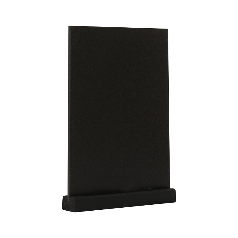 EUROPEL Présentoir de Table Style Ardoise A4 Vertical, Pied en Bois de pin, Finition noire, pour marqueur à Base d'eau, présenta EUROPEL Présentoir de Table Style Ardoise A4 Vertical, Pied en Bois de pin, Finition noire, pour marqueur à Base d'eau, présenta