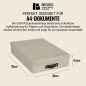 Bigso Box of Sweden Boîte pour documents au format A4 – rangement documents avec couvercle et poignée – boîte rangement en panne
