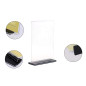 TUKA [50x] A4 Présentoirs de Table, Double Face, avec Base Plate, Portrait A4 Porte Menu Transparent Acrylique, Porte-Brochures 