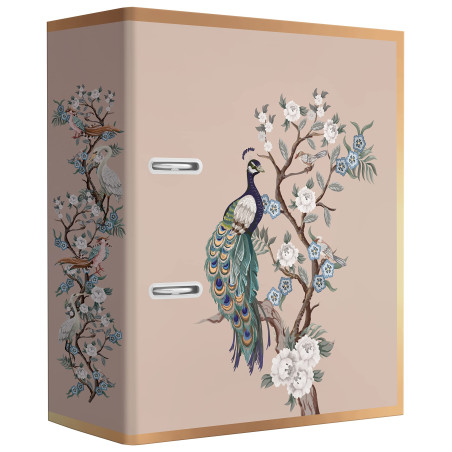 Classeur à Levier A4 75 mm - Design Métallique - Satin Gold Orient