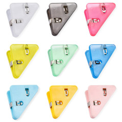 45 Pièces Pince à Document Trombones Triangulaires Clips de Protection des Coins en Papier Clips de Coin de Livre de Documents C