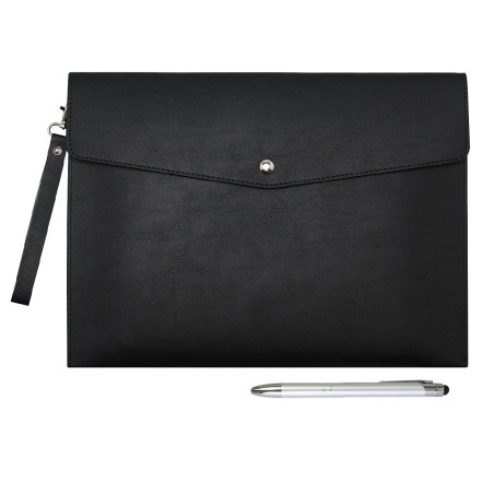 Wonderpool Porte-documents multifonction A4 en simili cuir - Porte-documents pour papier à lettres et organisateur de papeterie,