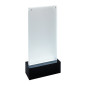 SIGEL TA424 Présentoir de table LED pour DL, présentation double face à illuminer, transparent/noir, acrylique SIGEL TA424 Présentoir de table LED pour DL, présentation double face à illuminer, transparent/noir, acrylique