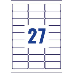 Avery Boîte de 20 Feuilles d'étiquette anti fraude 63,5 x 29,6 mm