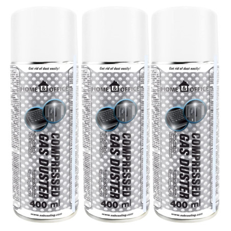 AABCOOLING Bombe d'Air 3x400 ml Dépoussiérant en Spray Home&Office Bombe a Air Comprimé Gas Duster 400ml K4, Aspirateurs pour or