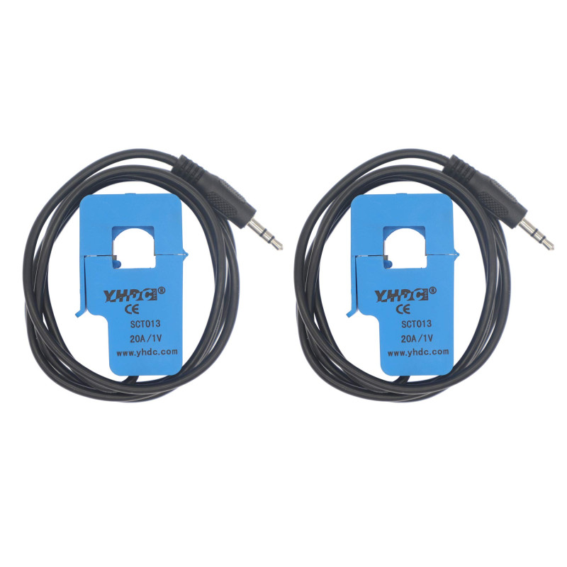 HUABAN 2PCS SCT013-020 20A 1V Capteur de transformateur de courant à noyau divisé non invasif HUABAN 2PCS SCT013-020 20A 1V Capteur de transformateur de courant à noyau divisé non invasif