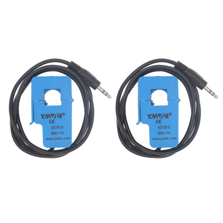 HUABAN 2PCS SCT013-020 20A 1V Capteur de transformateur de courant à noyau divisé non invasif