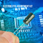 Condensateur électrolytique, 100pcs 10 valeurs 10V-63V Kit d'assortiment de condensateurs pour fils radiaux en aluminium Condensateur électrolytique, 100pcs 10 valeurs 10V-63V Kit d'assortiment de condensateurs pour fils radiaux en aluminium