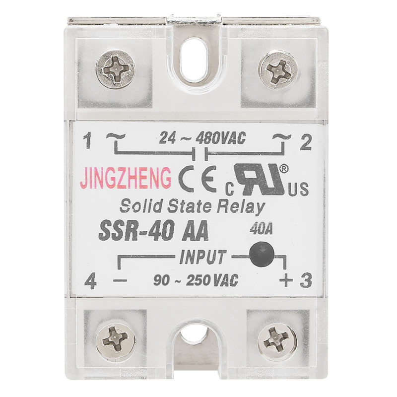 Relais à semiconducteurs Pour processus d'automatisation industrielle 40A Entrée 90-250V AC Sortie 24-480V AC SSR-40AA 3 pôles