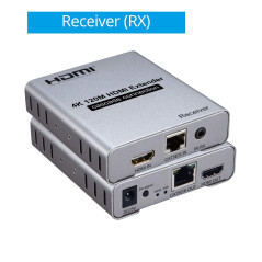 HDMI Extender - 2x6 HDMI Switch/Splitter Extender Optical SPDIF et 3,5 mm de Sortie Casque Audio 4K@30HZ 1080P 120M Over Etherne