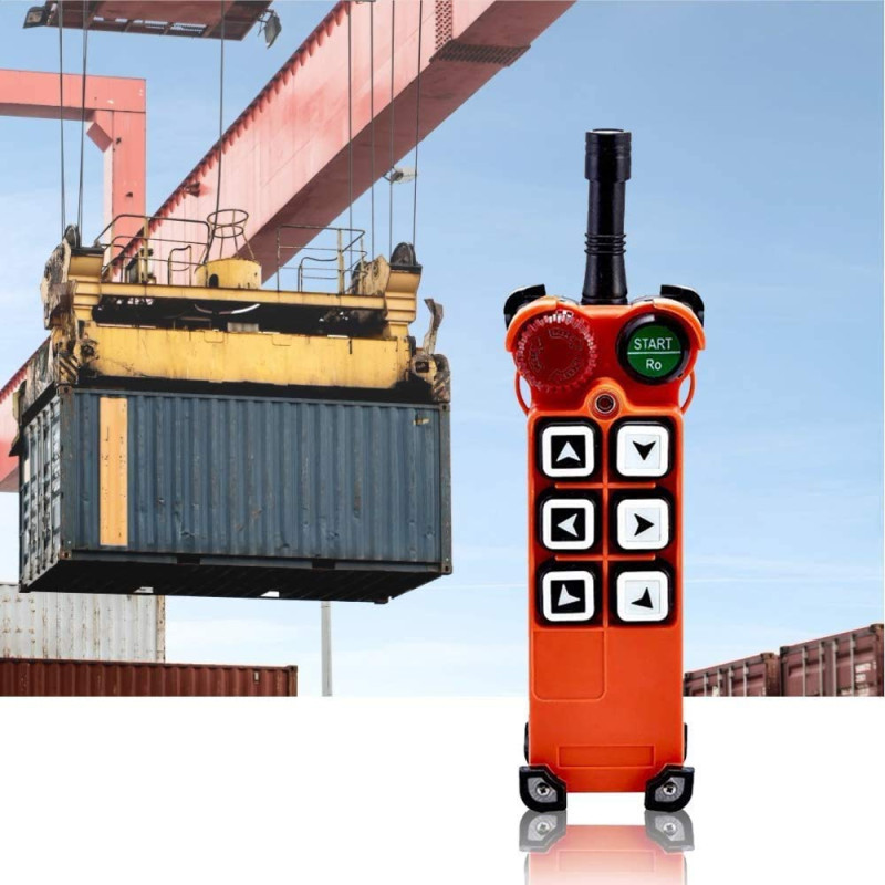 MXBAOHENG Télécommande F21-E1 Grue de Contrôle sans Fil Industrielle AC/DC 1 Emetteur et 1 Récepteur 220V