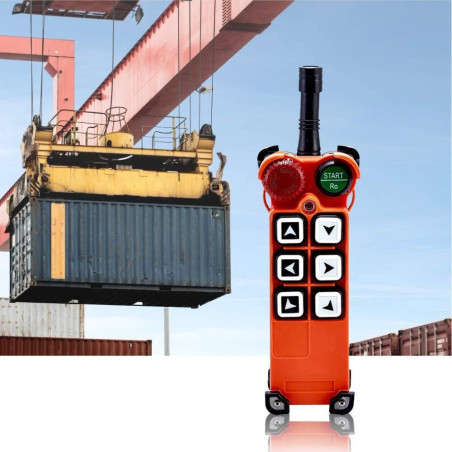 MXBAOHENG Télécommande F21-E1 Grue de Contrôle sans Fil Industrielle AC/DC 1 Emetteur et 1 Récepteur 220V