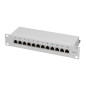 LogiLink Panneau de brassage 12 ports Cat6 RJ45 25,4 cm (10") Blindage intégral Gris (Import Allemagne) LogiLink Panneau de brassage 12 ports Cat6 RJ45 25,4 cm (10") Blindage intégral Gris (Import Allemagne)