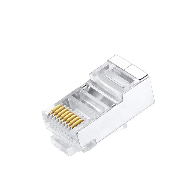 50 Pcs Cat6 RJ45 Connectors, Cat6 RJ45 Plugs, Cat6 Metal Shielded RJ45 Ends FTP 8P8C Modular Network Plug Connector 50 Pcs Cat6 RJ45 Connectors, Cat6 RJ45 Plugs, Cat6 Metal Shielded RJ45 Ends FTP 8P8C Modular Network Plug Connector