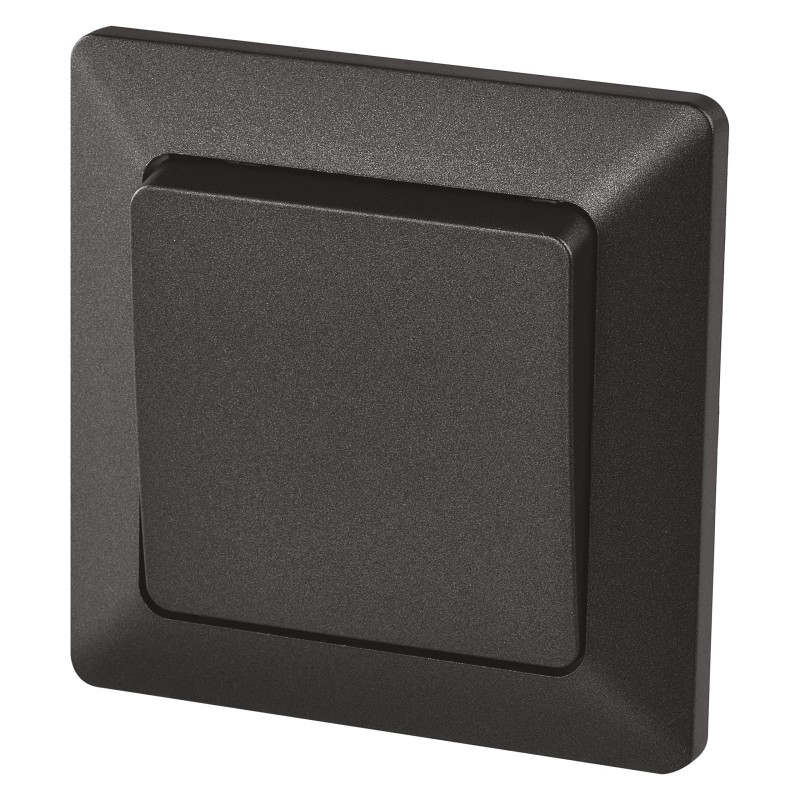 EMOS Interrupteur-sonnette noir avec bascule 250 V~/10 AX, plastique, sans boîtier encastré, classe de protection IP20 pour une EMOS Interrupteur-sonnette noir avec bascule 250 V~/10 AX, plastique, sans boîtier encastré, classe de protection IP20 pour une