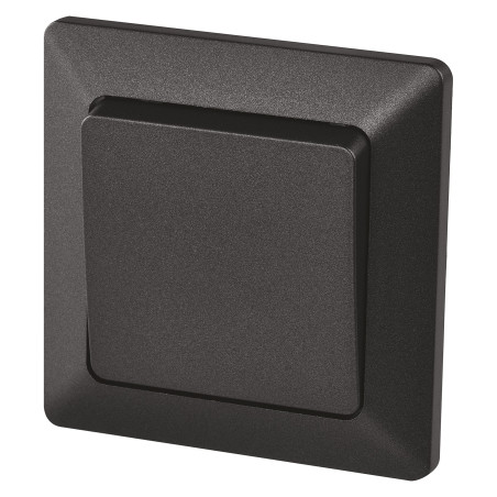 EMOS Interrupteur-sonnette noir avec bascule 250 V~/10 AX, plastique, sans boîtier encastré, classe de protection IP20 pour une